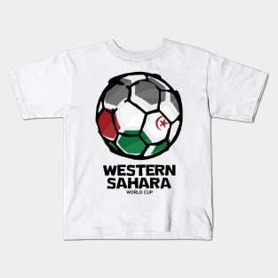 Western Sahara Football Country Flag Kids T-Shirt